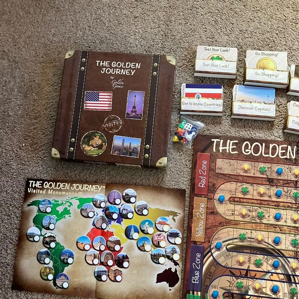 The Golden Journey Board Game: Adaptable Cognitive Game For Kids, Adults, Senior